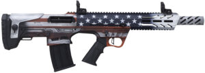 Citadel Pup Scout 12 gauge bullpup shotgun with USA flag Picatinny rail