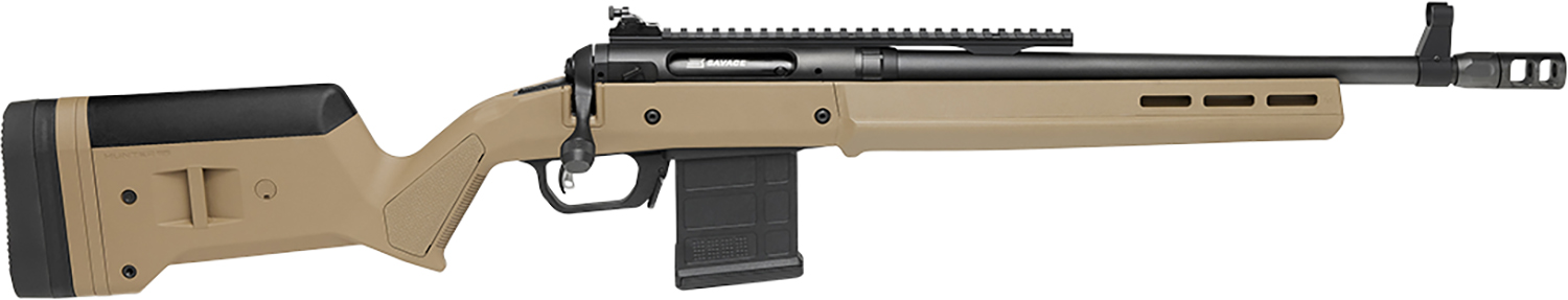 Savage Arms 58190 110 Scout Full Size 300 Blackout 10+1  16.50″ Flat Dark Earth Threaded Barrel, Picatinny Rail Carbon Steel Receiver, Magpul Hunter Synthetic Stock