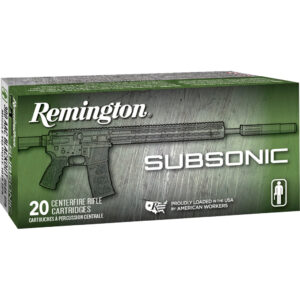 Remington Subsonic .300 AAC Blackout 220 grain OTFB ammo box containing 20 rounds