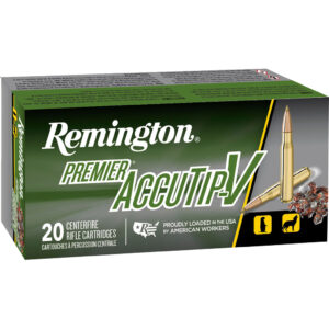 Box of Remington Premier AccuTip-V 17 Rem Fireball 20 grain ammunition