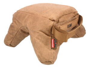 Birchwood Casey Steady-Shot Echo Bag tan wax canvas front and rear shooting bag