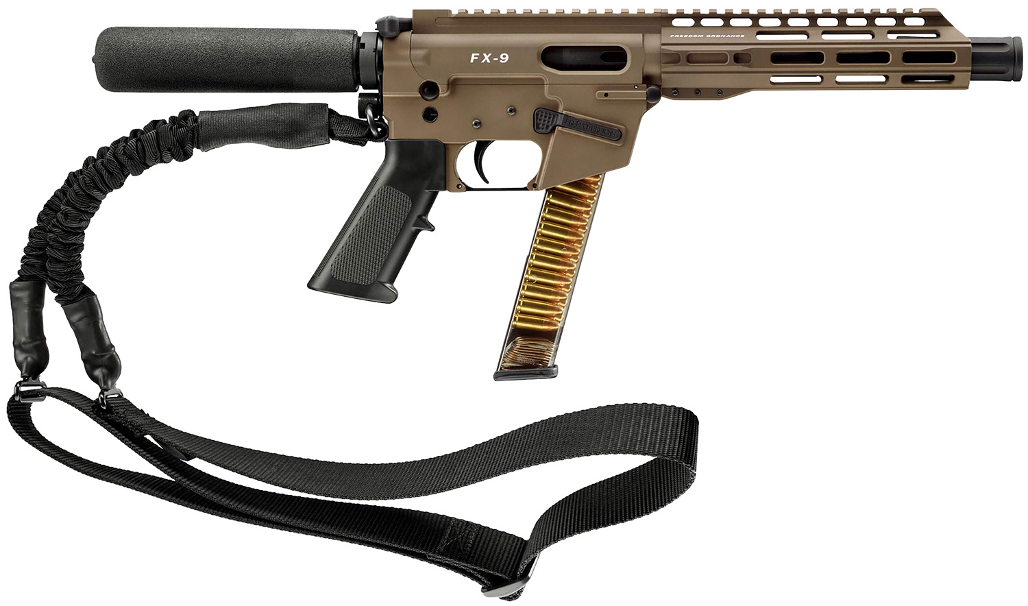 FREEDOM ORDNANCE FX9P 9mm 8-inch 31+1 FDE Pistol Tube
