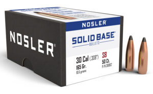 Nosler Solid Base .30 Cal Soft Point Bullets 50ct box