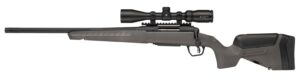 Savage 110 Trail Blazer XP left hand bolt action rifle with gray stock and scope