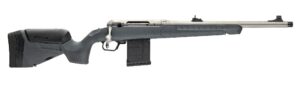 Savage 110 Ridge Hunter 5.56 NATO bolt action rifle with stainless barrel and gray stock