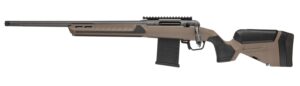 Savage 110 Core Tactical left hand bolt action rifle with coyote tan stock