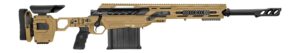 Cadex CDX-50 Tremor 50 BMG bolt-action rifle with 20.60 inch threaded barrel, black DLC receiver and adjustable folding tan s