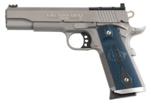 Colt Gold Cup Trophy Optic Ready 1911 45 ACP stainless pistol with blue G10 grips