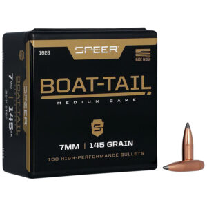 Speer 1628 7mm (.284) 145gr Jacketed Soft Point Boat-Tail, 100 per box