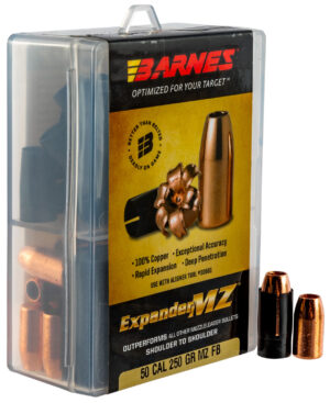 Barnes Expander MZ .50 cal 250 gr hollow point muzzleloader bullets 24 count box