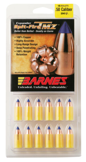 Barnes Spit-Fire TMZ .50 cal 290 gr muzzleloader bullets with sabot, 15 count