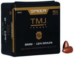 Speer TMJ 9mm 124 gr Total Metal Jacket bullets 100 per box
