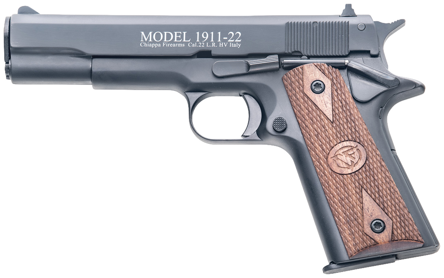 Chiappa 1911-22 5″ .22 LR Pistol, Black/Walnut