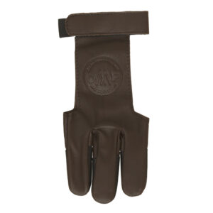 October Mountain Shooters Glove brown X-Large hand-crafted leather reinforced fingertips