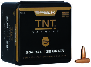 Speer 1015 TNT .204 Cal 39 gr hollow point varmint bullets box 100