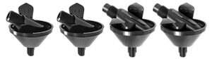 Lee Quick Change Drum Set 90453, black nylon 4-drum kit for Classic/Auto Drum Powder Measures