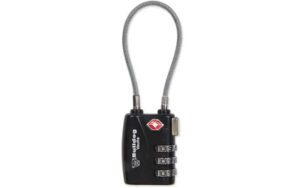 Bulldog Cases TSA-approved combination lock with 4.5-inch steel cable in black