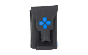 Blue Force Gear Nano V2 belt-mounted black trauma kit pouch with BLIP pull tab