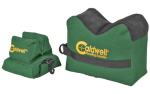 Caldwell DeadShot filled front and rear shooting bag combo, green 600D polyester
