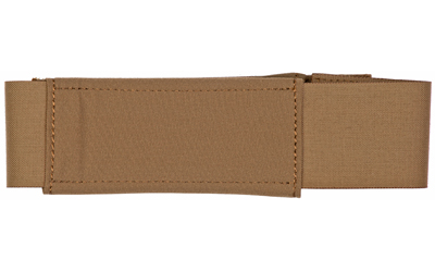 Grey Ghost Precision Tourniquet Pouch Coyote holds CAT-style tourniquet with elastic sides and high-vis red tab