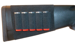 Grovtec GTAC82 buttstock shotgun shell holder 5-shell black nylon sleeve