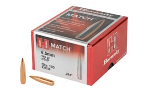 Hornady Match 6.5mm .264 140gr BTHP bullets box