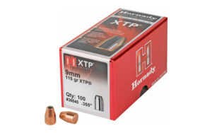 Hornady XTP 9mm .355 115 grain hollow point bullets - 100 per box