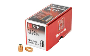 Hornady XTP 125 gr .357 (.38 cal) jacketed hollow point bullets, 100 per box