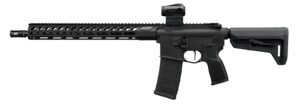 SIG SAUER M400 Forge 5.56 NATO 16 inch black semi-auto AR-15 rifle with ROMEO-MSR Gen II red dot optic