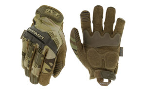 Mechanix Wear M-Pact glove in Multi-Cam, medium size, synthetic leather palm