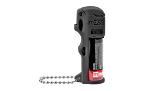 Mace Pocket Pepper Spray 12 g black canister with flip-top safety and keychain