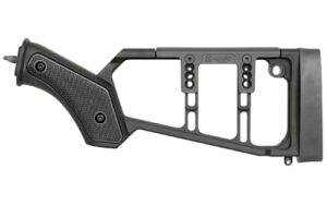 Midwest Industries black shotgun stock for Beretta 1301 with anodized aluminum grip and adjustable cheek piece