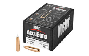 Nosler AccuBond 7mm .284 160 gr spitzer boat-tail bullets, 50 count
