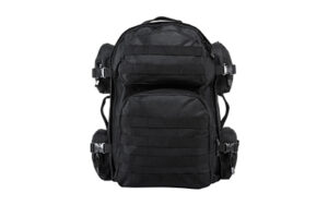 NCSTAR VISM tactical backpack in black with MOLLE webbing and multiple compartments