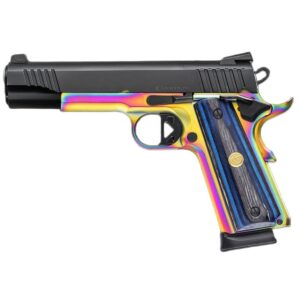 Chiappa 1911 Superior OR .45 ACP pistol with blue laminate grips, 5-inch barrel, optic-ready serrated slide