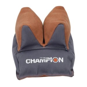Champion rear prefilled shooting bag brown and grey with suede shooting surface