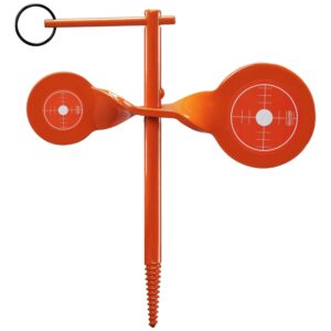Champion Rimfire Double Gong Spinner Target Steel Orange .22 caliber