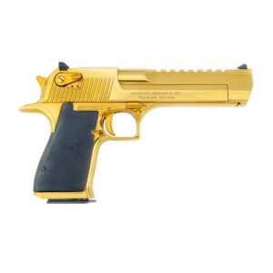 Magnum Research Desert Eagle Mark XIX .357 Magnum with 6-inch barrel in Titanium Gold finish, left side view