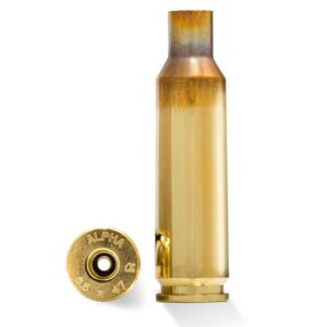 Alpha Munitions Ultra Premium unprimed brass cartridge cases 6.5x47 100-count box