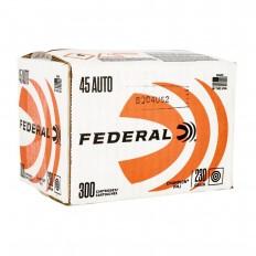 Federal Champion 45 ACP 230gr FMJ 300ct bulk box brass-cased training ammo