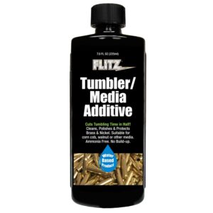 Flitz Liquid Tumbler and Media Additive 7.6 oz bottle for cleaning and polishing brass