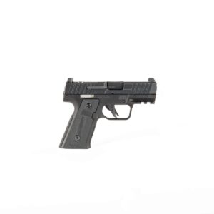 IWI Masada Slim Commander Elite 9mm pistol with Mischief Machine aluminum frame, black finish, right side view