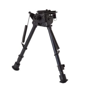 Firefield FF34024 compact bipod 9-14 in black aluminum with rubber feet and Picatinny adapter