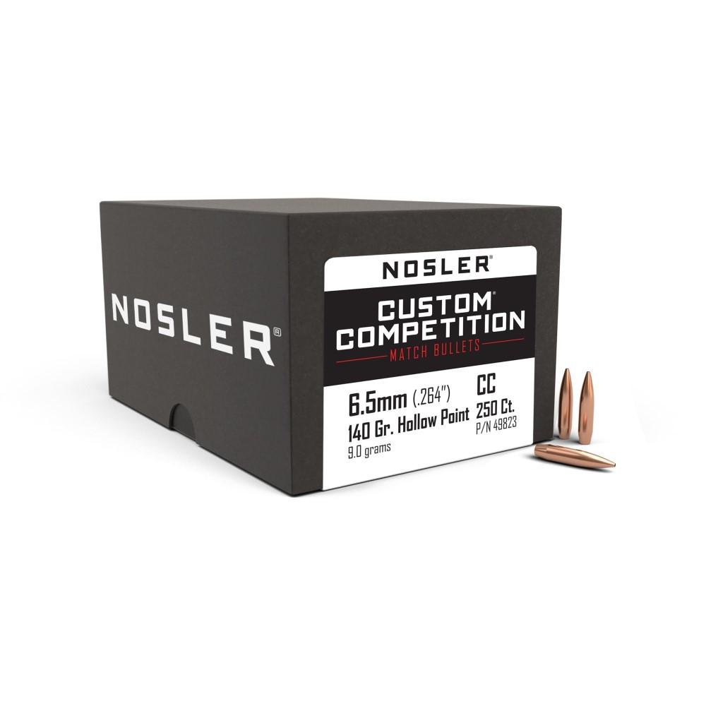 Nosler Custom Competition 6.5mm .264 140 gr HPBT bullets 250 count box