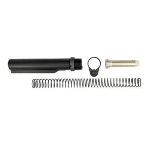 One Horse AR-15 carbine buffer tube kit with black 6-position tube, buffer, spring, end plate, and castle nut