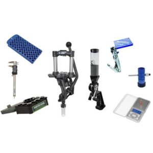 Frankford Arsenal Essentials Reloading Kit with press, powder measure, scale, calipers, and accessories