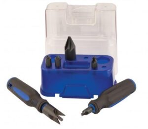 Frankford Arsenal Case Prep Essentials Kit showing chamfer, deburr, primer pocket uniformers and crimp cutters