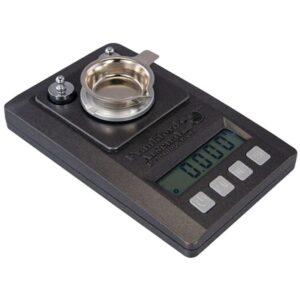 Frankford Arsenal Platinum Series precision electronic powder scale with case, powder pan and calibration weights