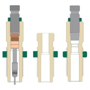 Redding Type S bushing neck die set for .223 Rem, three-piece set with interchangeable bushings