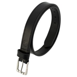Smith & Wesson black EDC leather belt, adjustable 38-40 inch, solid brass and steel buckle